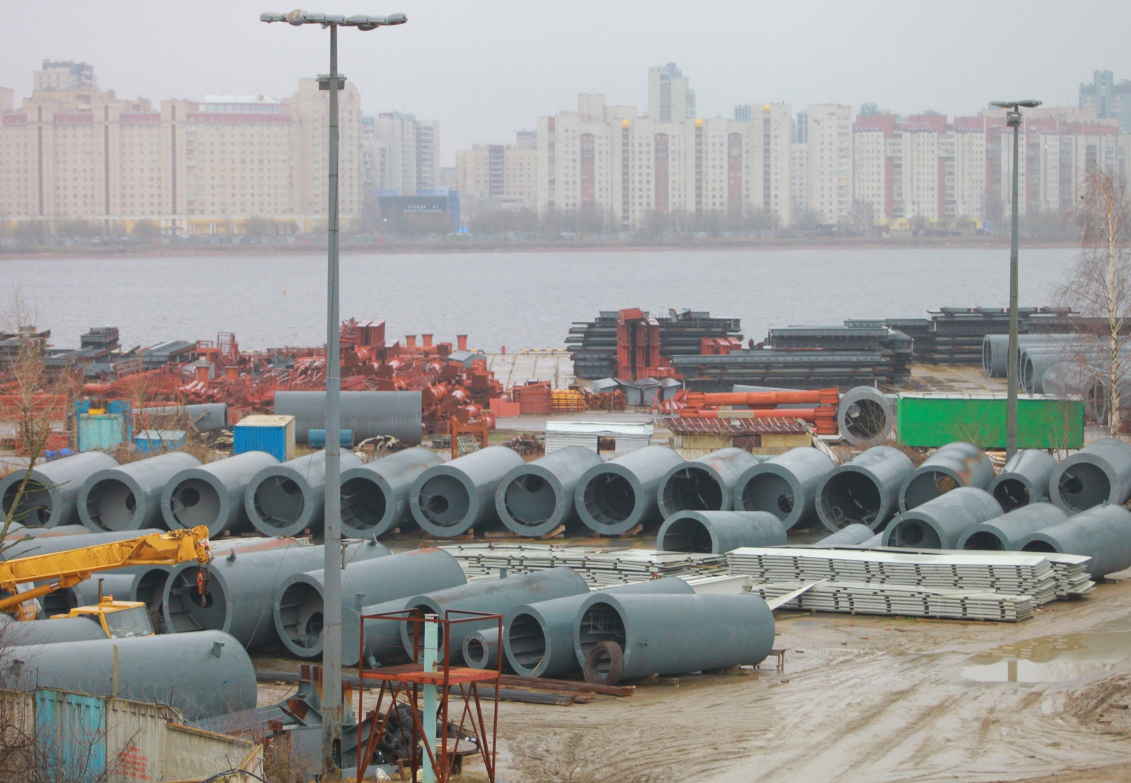 Строительство стадиона на Крестовском острове. Ноябрь 2012 года