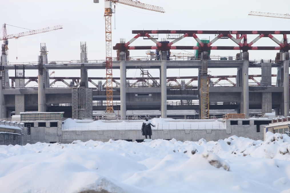 Строительство стадиона на Крестовском острове. 