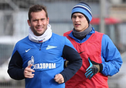 Тренировка основного состава ФК «Зенит» перед матчем с ЦСКА
