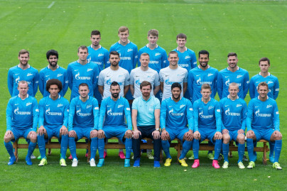 Командная фотосессия основного состава ФК «Зенит» сезона 2015/2016