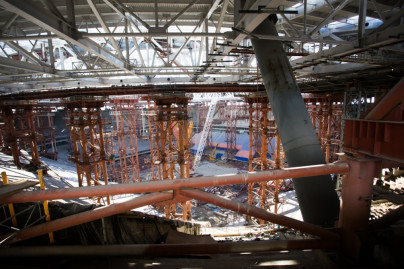 Строительство стадиона на Крестовском острове: Август 2015 года