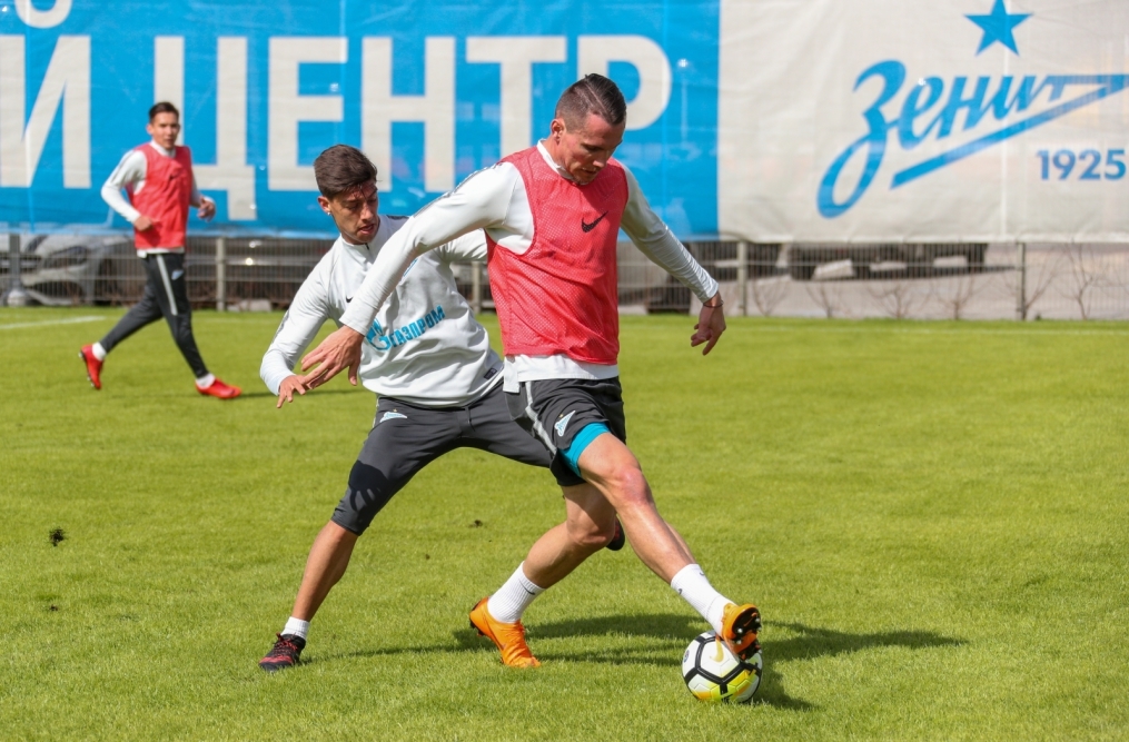 Тренировка «Зенита» перед матчем с ЦСКА