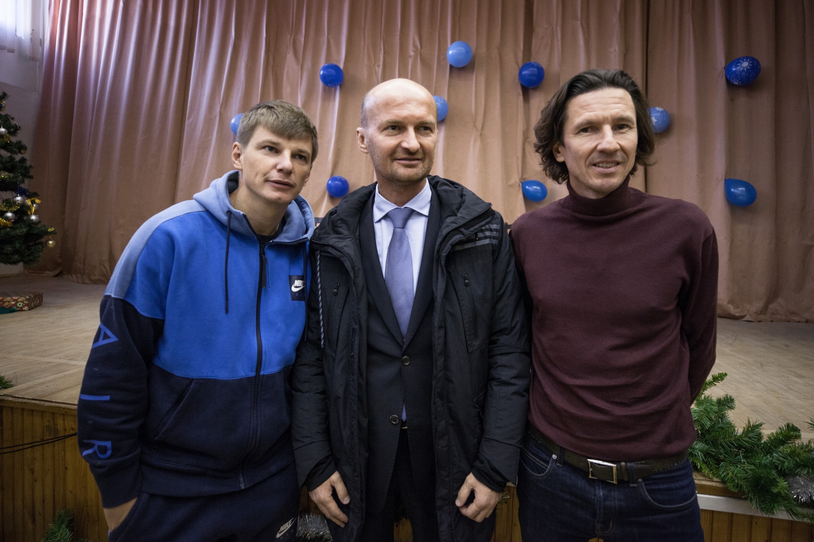 Андрей Аршавин, Юрий Лодыгин и Алексей Смертин проводят открытый «Урок футбола»