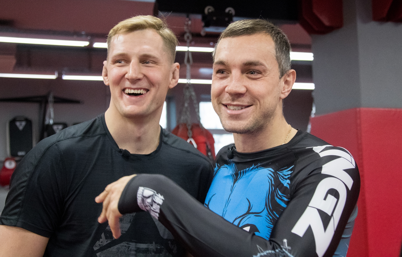Совместная тренировка бойца UFC Александра Волкова и Артема Дзюбы