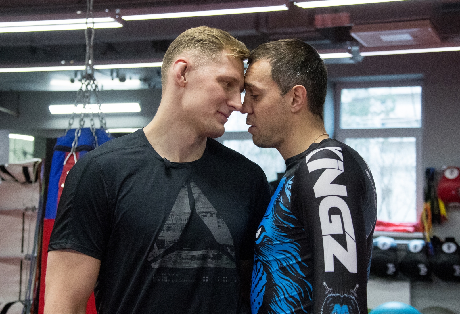 Совместная тренировка бойца UFC Александра Волкова и Артема Дзюбы