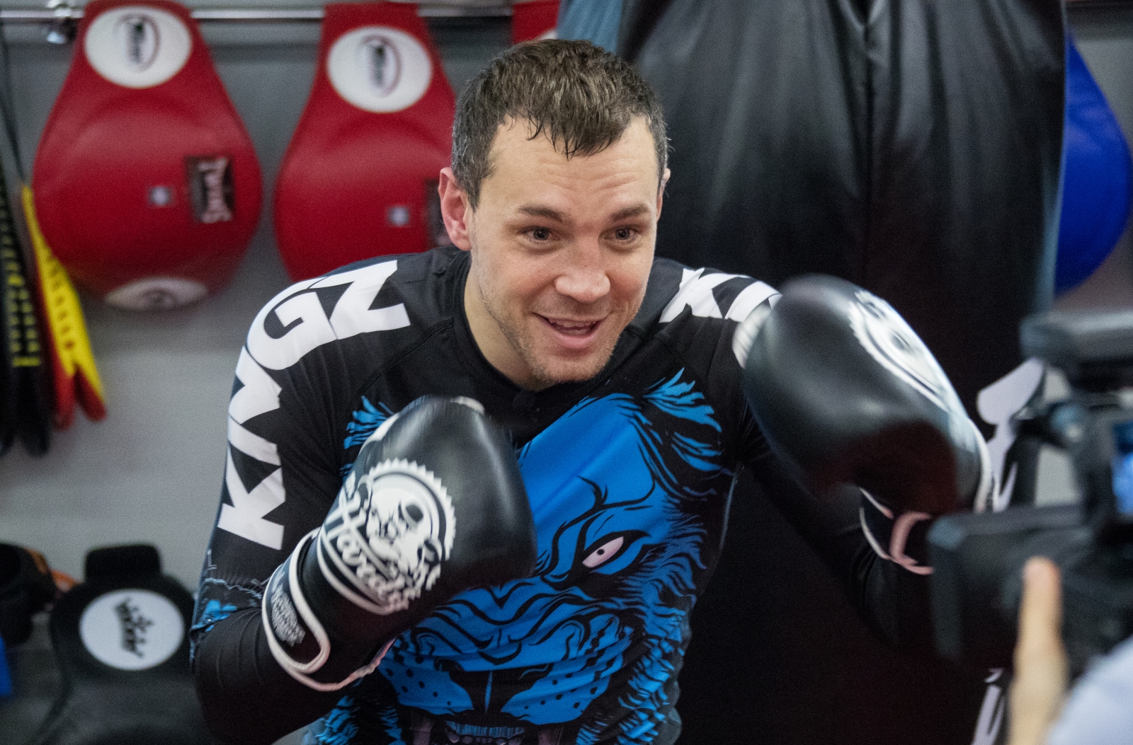 Совместная тренировка бойца UFC Александра Волкова и Артема Дзюбы