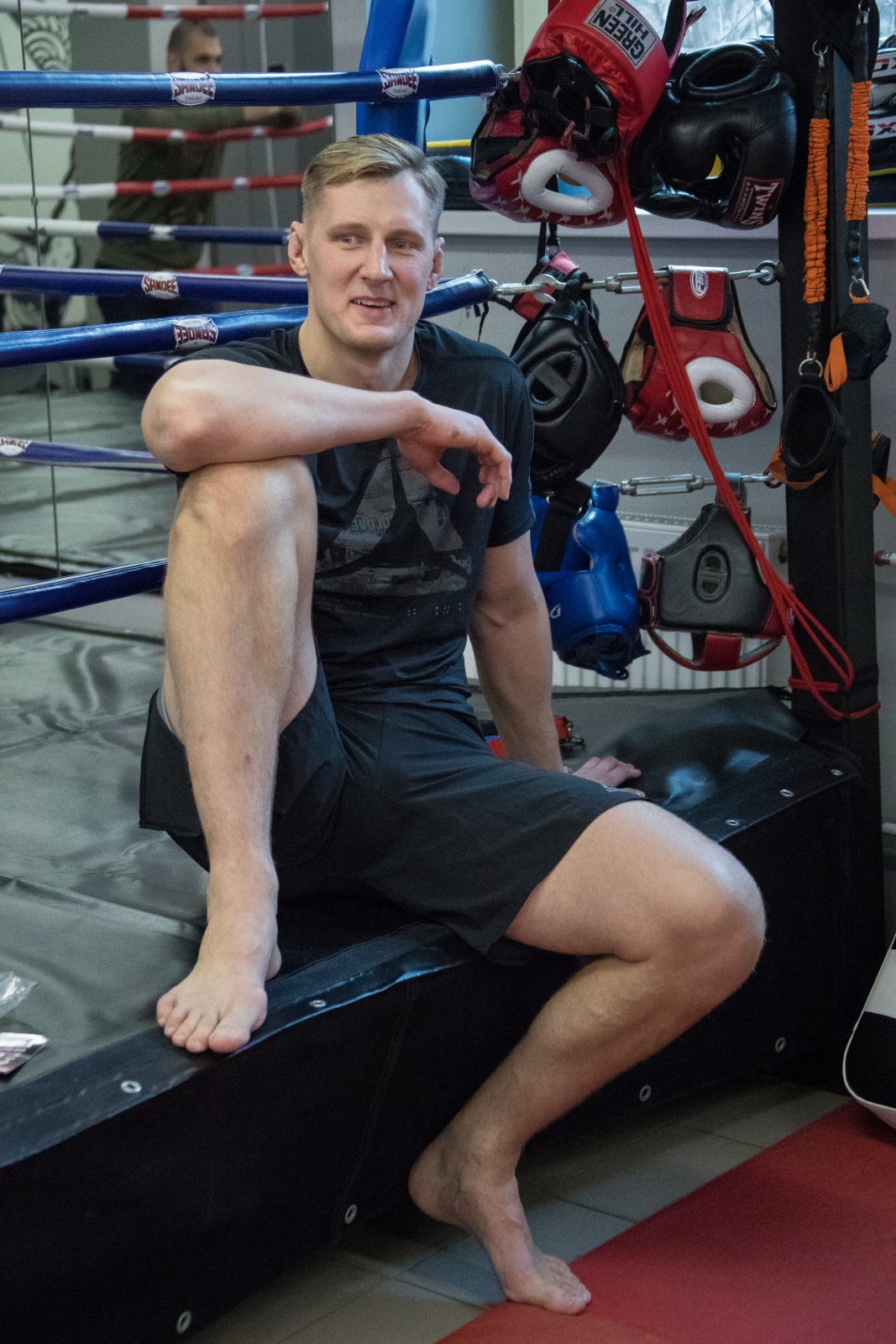 Совместная тренировка бойца UFC Александра Волкова и Артема Дзюбы