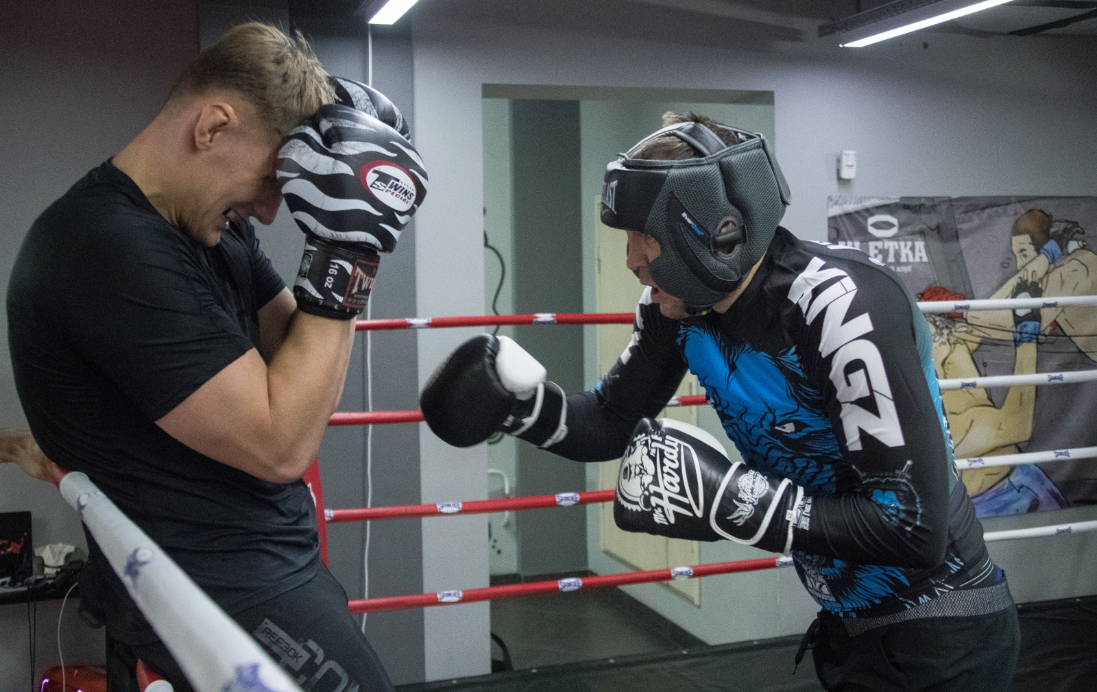 Совместная тренировка бойца UFC Александра Волкова и Артема Дзюбы