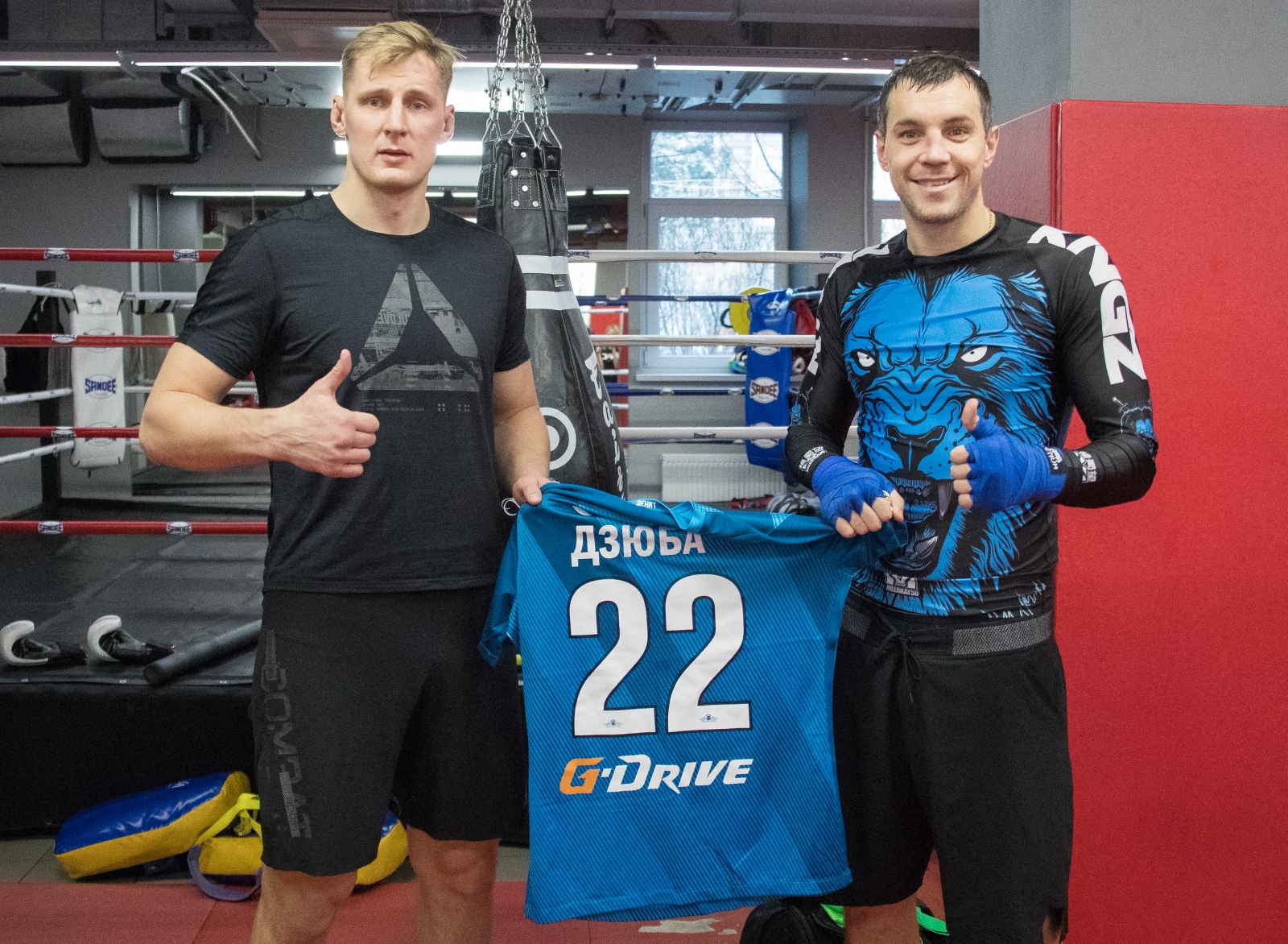 Совместная тренировка бойца UFC Александра Волкова и Артема Дзюбы