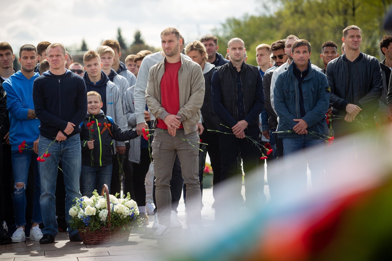 «Зенит» на Пискаревском мемориале